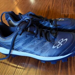 Men’s navy blue white  boombah cleats